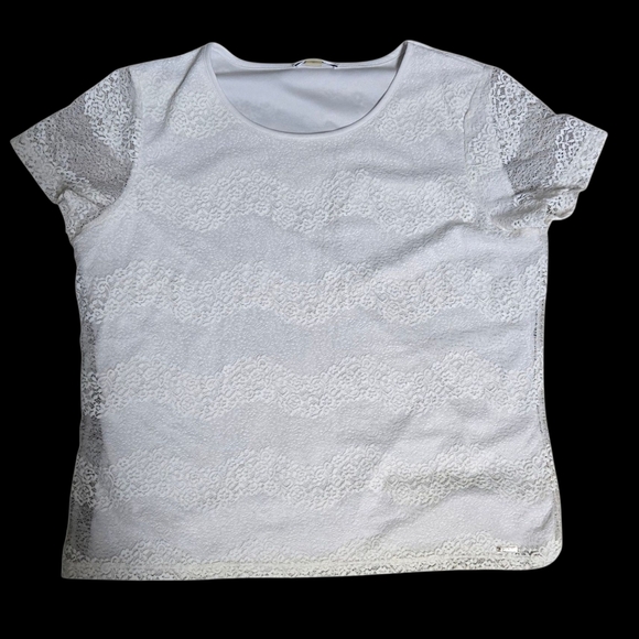Calvin Klein Elegant White Lace Women's Top Size XL - Picture 1 of 4